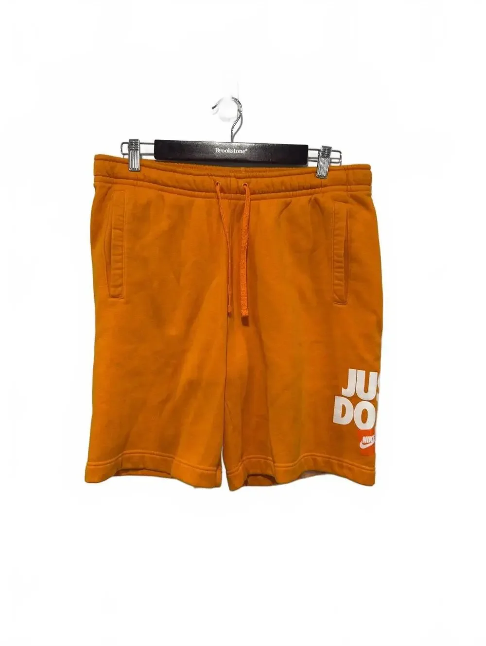 Nike Orange 'Just Do It' Men's Fleece Shorts